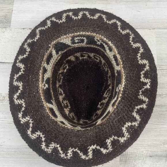 Vintage Handwoven Peruvian 100% Alpaca Wool Hat - Picture 3 of 4